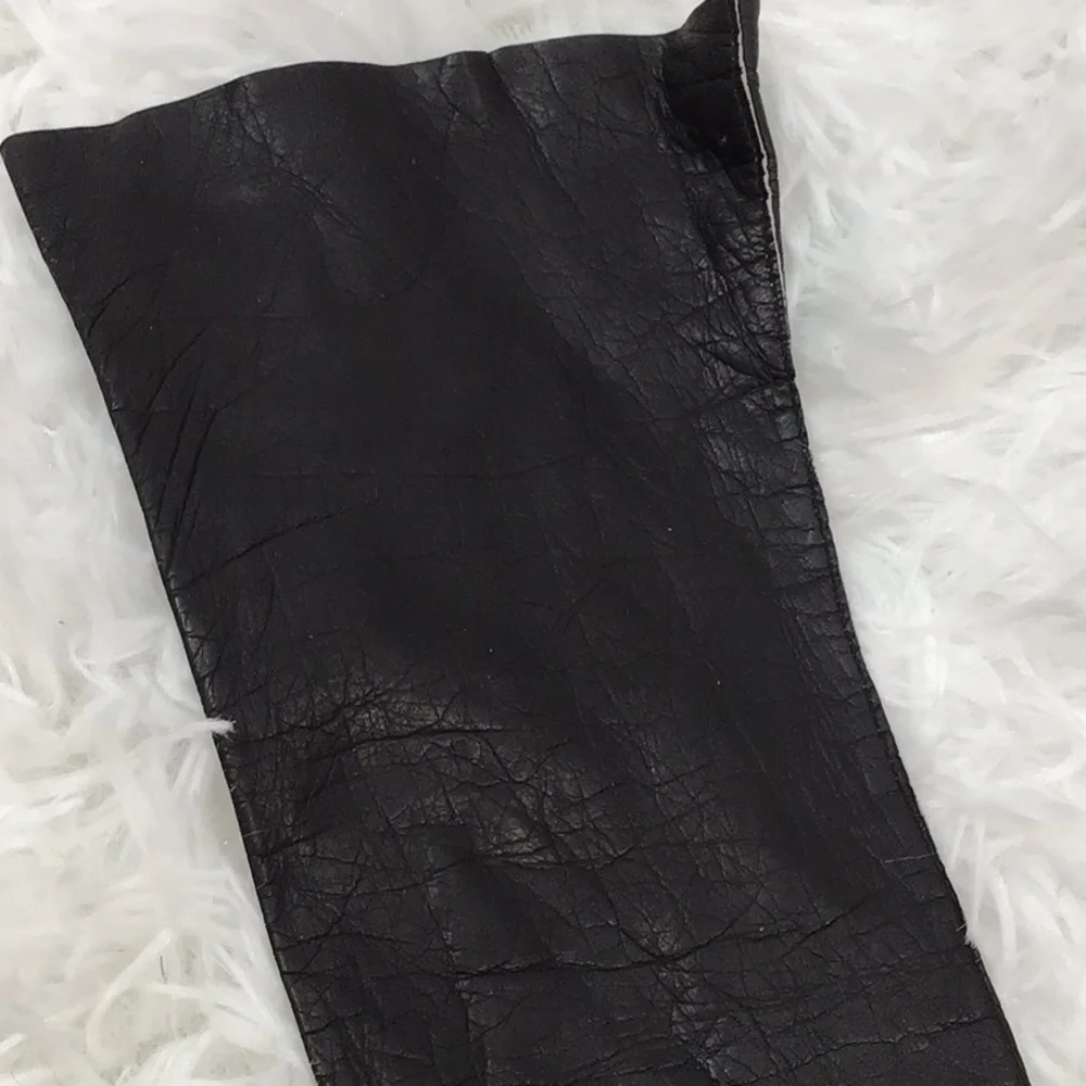 Vintage LaVaris black kidskin leather gloves Italy